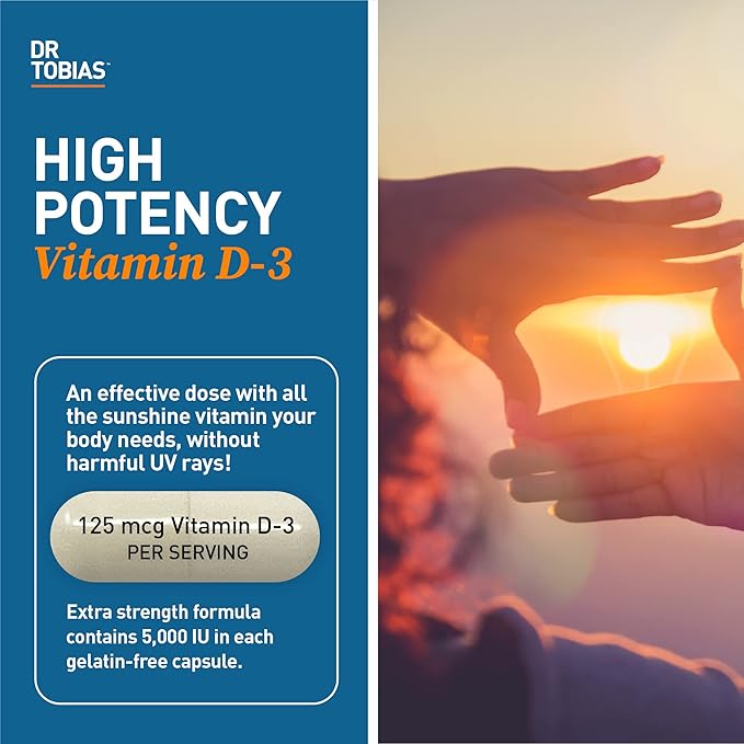 Dr. Tobias Omega 3 Fish Oil and Vitamin D-3 Promotes Overall Health - 3 Month Supply