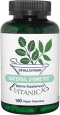 Vitanica Maternal Symmetry Prenatal and Postnatal Vitamins Vegan/Vegetarian 180 Capsules