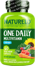 NATURELO Mens Multivitamins - One Daily Multivitamin for Men with Vitamins Minerals &amp Organic Whole Foods Boost Energy &amp Health Non-GMO 60 Vegetarian Capsules