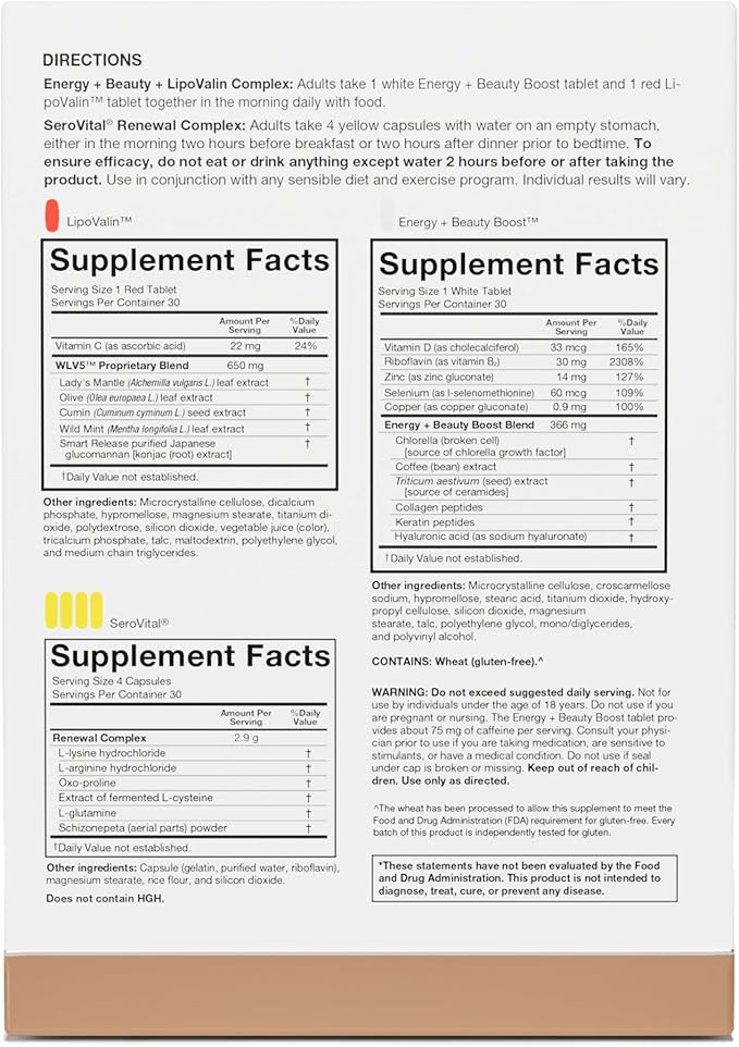 Serovital Advanced for Women Supplement - Skin Benefits Energy and Sleep - 30 Day Supply