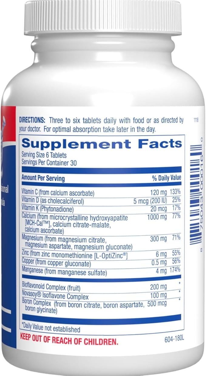 Clinical Calcium Complex Bone Supplement - Restorative Calcium Magnesium Zinc D3 Supplement for Bone Health Strength &amp Density Support with Antioxidant Bioflavonoids - High Absorption - 30 Serving