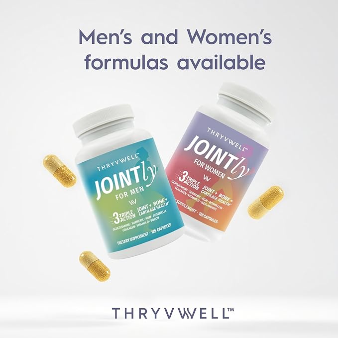 Jointly for WOMEN – All-in-one Joint Bone &amp Cartilage Supplement – Glucosamine Chondroitin MSM Turmeric Boswellia Collagen Vitamin D Calcium Hyaluronic Acid Magnesium &amp Isoflavones – 120 Capsu