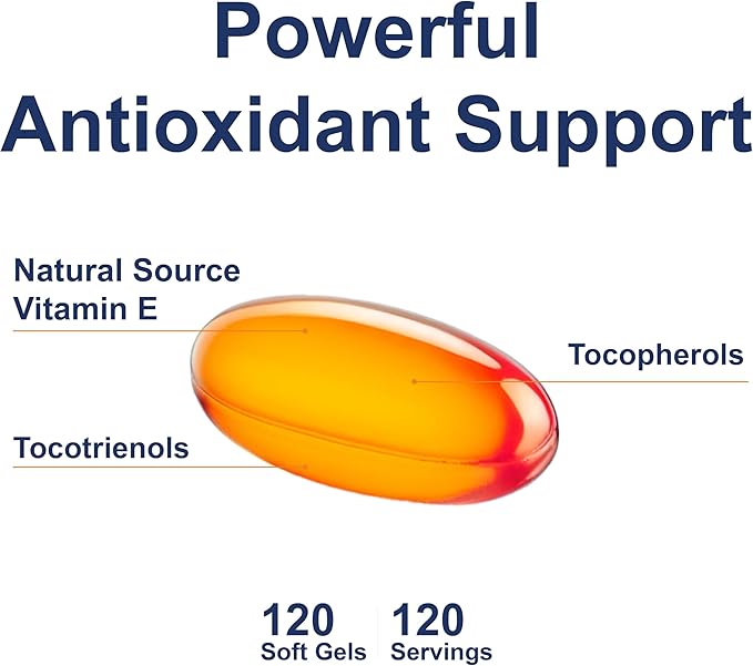 Carlson - E-Gems Elite 400 IU (268 mg) Vitamin E with Tocopherols and Tocotrienols Optimal Wellness 120 Soft Gels