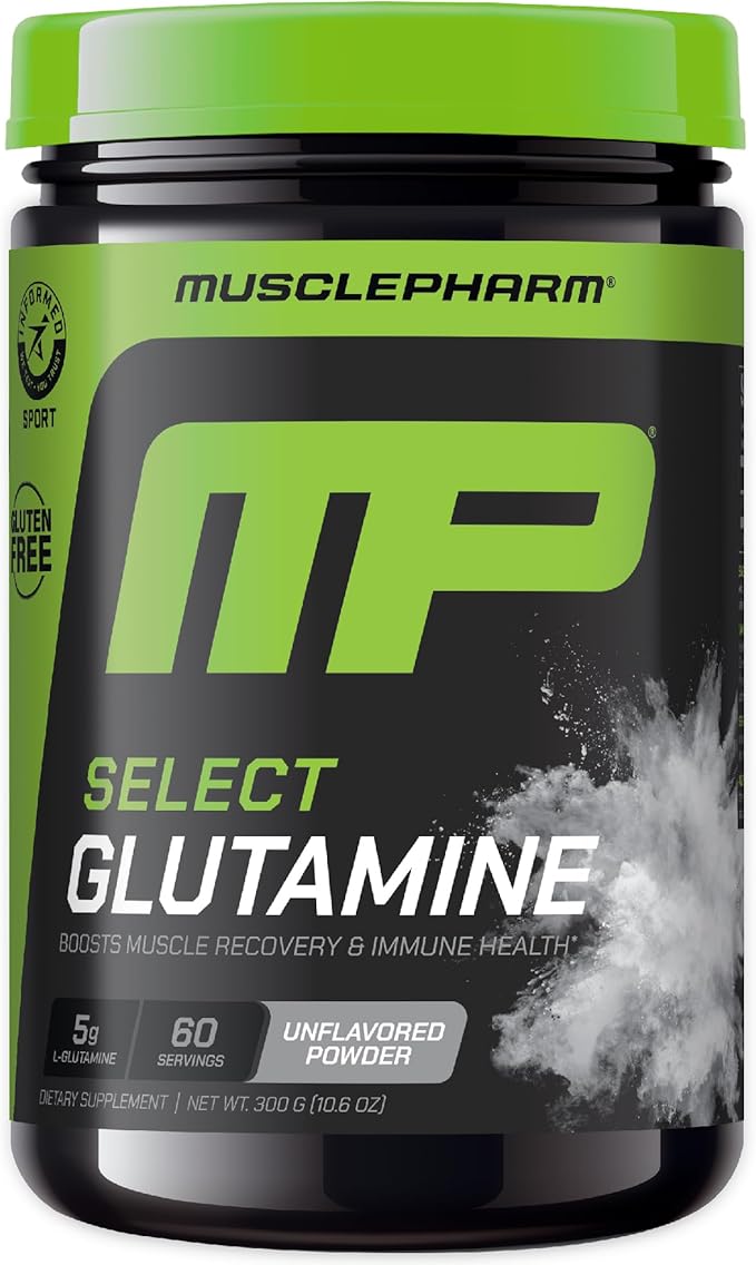 MusclePharm Essentials BCAA Powder Fruit Punch Flavor &amp L-Glutamine Powder Supplement for Post Workout Muscle Recovery &amp Energy