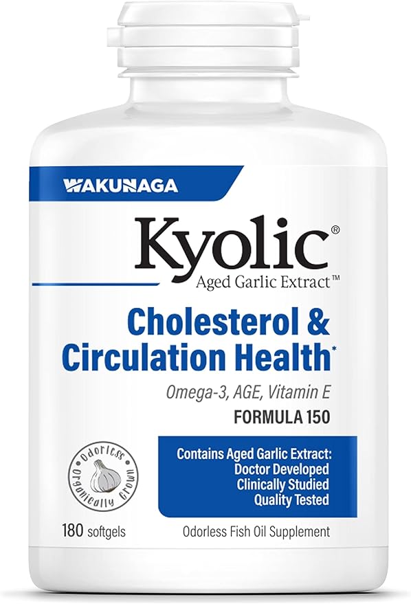 Kyolic Aged Garlic Extract Formula 150 Cholesterol &amp Circulation Health* 180 softgels