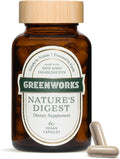 Greenworks Nature's Digest Gut Health Supplement Digestive Enzymes with Soil-Based Probiotics &amp Prebiotics Supports Digestion Bloating &amp Regularity Non-GMO Vegan Shelf-Stable Capsules 60