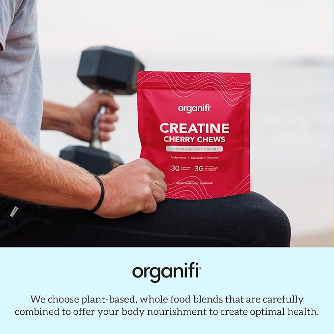 Organifi Creatine Chews - Premium Cherry Chews to Perform Look and Feel Better 30-Day Supply