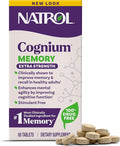 Natrol Cognium Memory Extra Strength Brain Health Supplements for Adults Brain Memory Supplements Enhances Mental Agility in Healthy Adults 60 Tablets Up to a 30 Day Supply