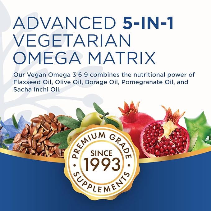 Purity Products Bundle - Vegan Omega 3-6-9 (180 ct) + B-12 Energy Melt Omega 3-6-9 (“5 in 1” Plant-Based Omega 3 6 9 Essential Fatty Acids) - B12 Berry Melt (Methylcobalamin B12 + B6 + D3 + More)