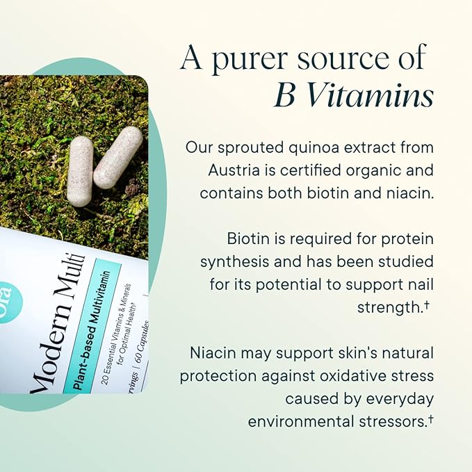 Ora Organic Plant Based Multivitamin for Women and Men Bluelight Protection - Brain Eye Energy Immune Skin Hair Heart and Bone Health Support 60 Vegan Capsules (Pack of 3)