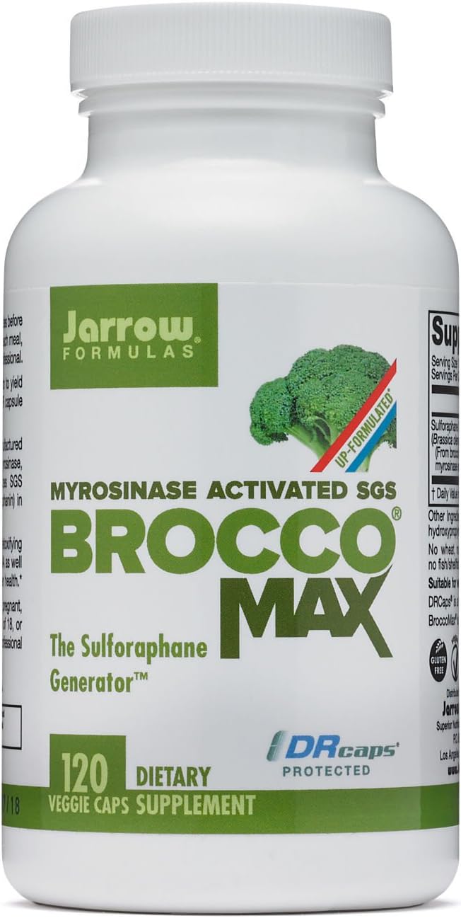 Jarrow BroccoMax with Sulforaphane for Liver Health 120 Delayed Release Capsules &amp Life Extension N-Acetyl-L-Cysteine (NAC) Immune Respiratory Liver Health