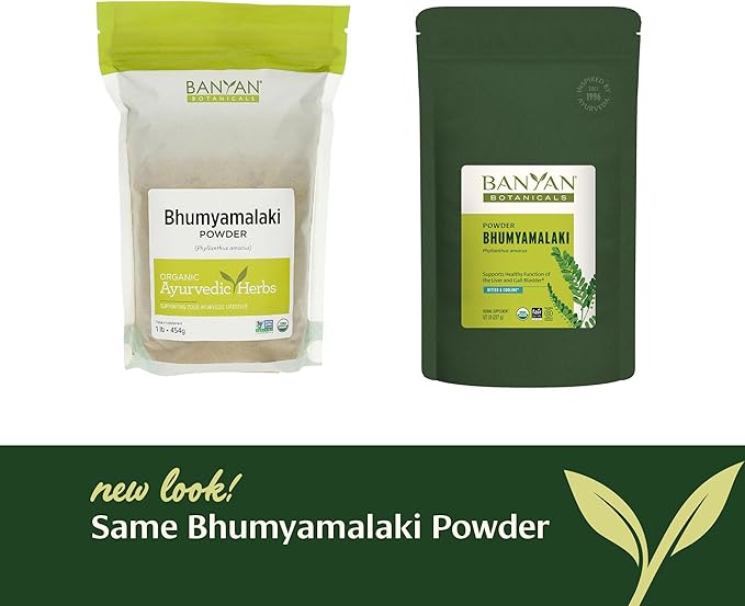 Banyan Botanicals Bhumyamalaki Powder – Organic Liver Health Supplement* – Phyllanthus spp. – for Natural Detoxification &amp Cleansing of The Liver* – 1/2 Pound – Non GMO Sustainably Sourced Vegan