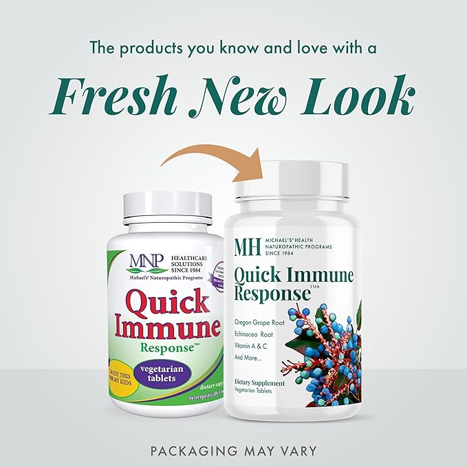 Michael's Health Naturopathic Programs Quick Immune Response - 90 Vegetarian Tablets - Immune System Support - With Vitamin A Vitamin C &amp Zinc - 30 Servings