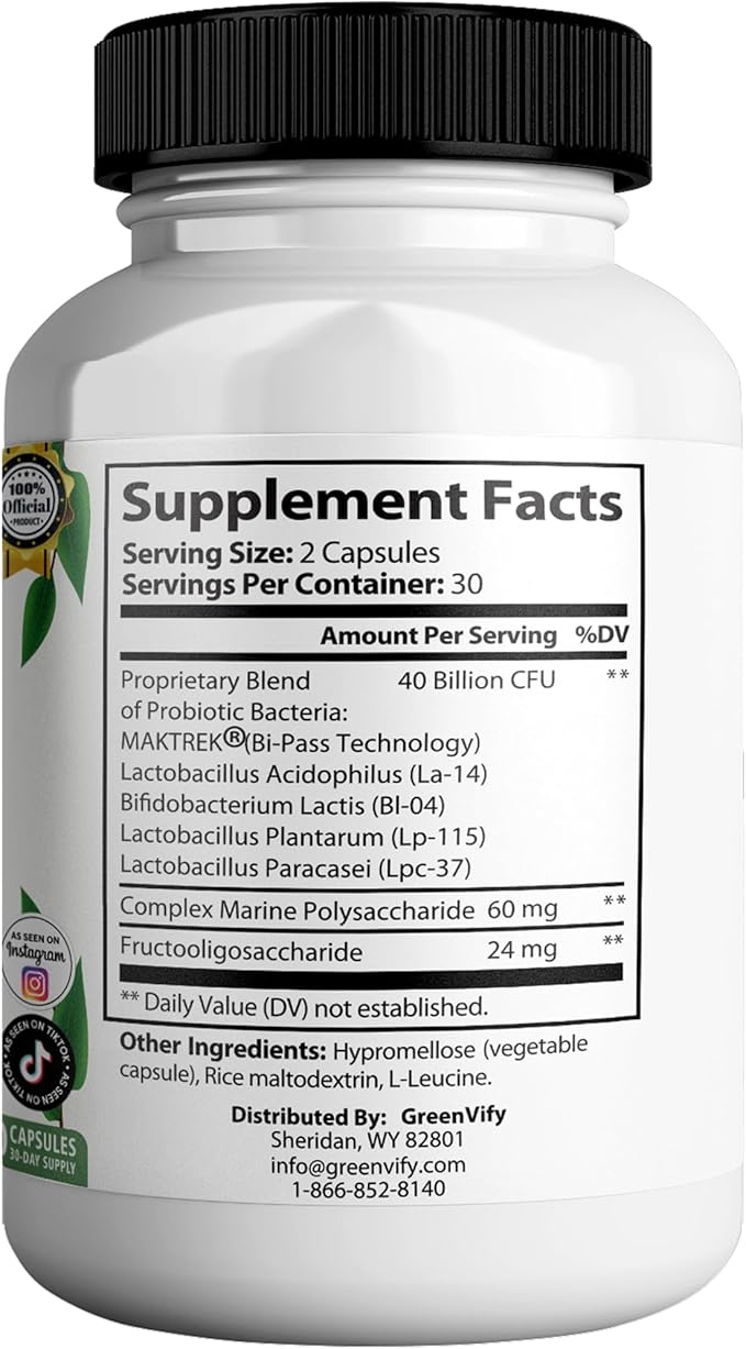 Denta Tonic Max Probiotic Supplement 40 Billion CFU 60 Capsules Supports Oral &amp Digestive Health (3)