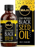 MAJU Black Seed Oil - 3 Times Thymoquinone Cold-Pressed 100% Turkish Black Cumin Seed Oil Liquid Pure Blackseed Glass Bottle 8 oz