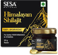 sesa Himalayan Shilajit Resin 100% Ayurvedic 50 Servings of 400mg Helps Boost Strength 85+ Trace Minerals Endurance &amp Immunity 70%+ Fulvic Acid Contains Lab Certificate