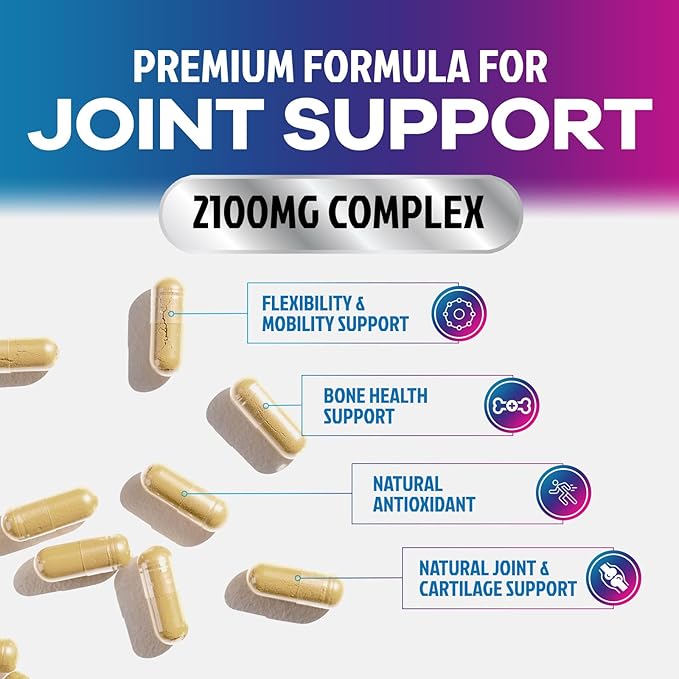 Glucosamine Chondroitin MSM Complex - 3X Strength Joint Support Supplement with Glucosamine Sulfate Turmeric Boswellia - For Cartilage Mobility &amp Flexibility - Bottled in USA - 240 Capsules