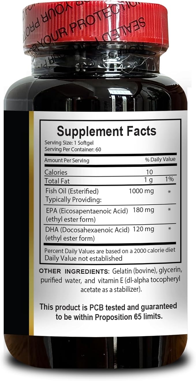 Wild Alaskan Fish Oil - Omega 3 Fatty Acids Including EPA DHA DPA Omega-3 Wild Alaskan Salmon Oil Supports Heart and Brain Health with Omega-3-1 Bottle 60 Softgels