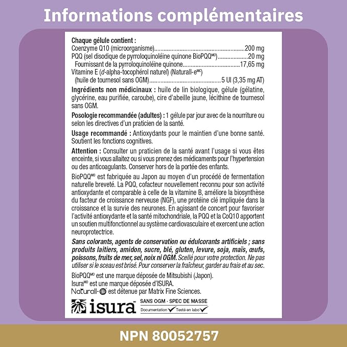 Bioclinic Naturals -  CerebroVital PQQ-10 60 softgels