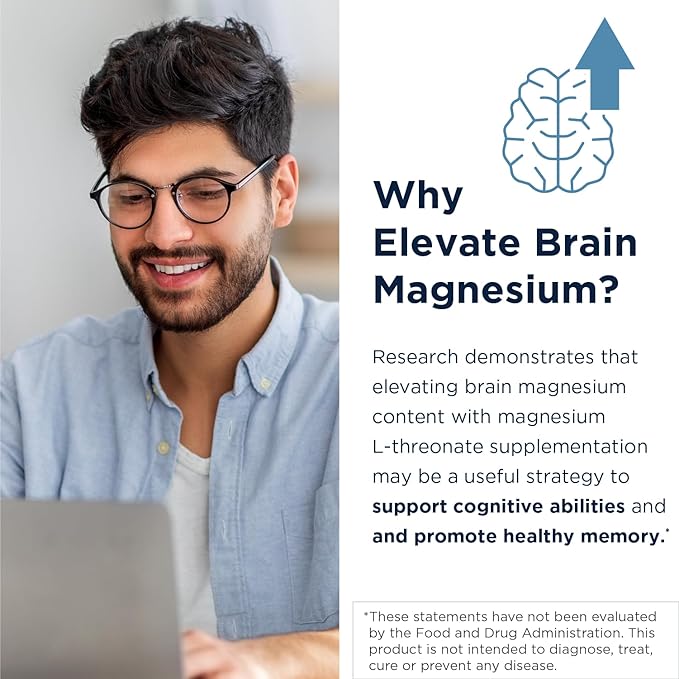 Designs for Health NeuroMag Bioavailable Magnesium L-Threonate - Chelated Magnesium Supplement from Magtein for Brain Health &amp Cognitive Function Support Focus &amp Sleep* (90 Vegan Capsules)