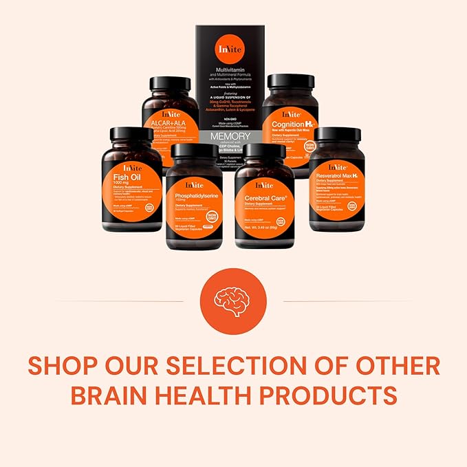 Invite Health Fish Oil 1000 mg - High-Potency Pharmaceutical-Grade EPA and DHA - Provides Omega-3 Fatty Acids to Support Brain and Heart Health - 90 Softgel Capsules