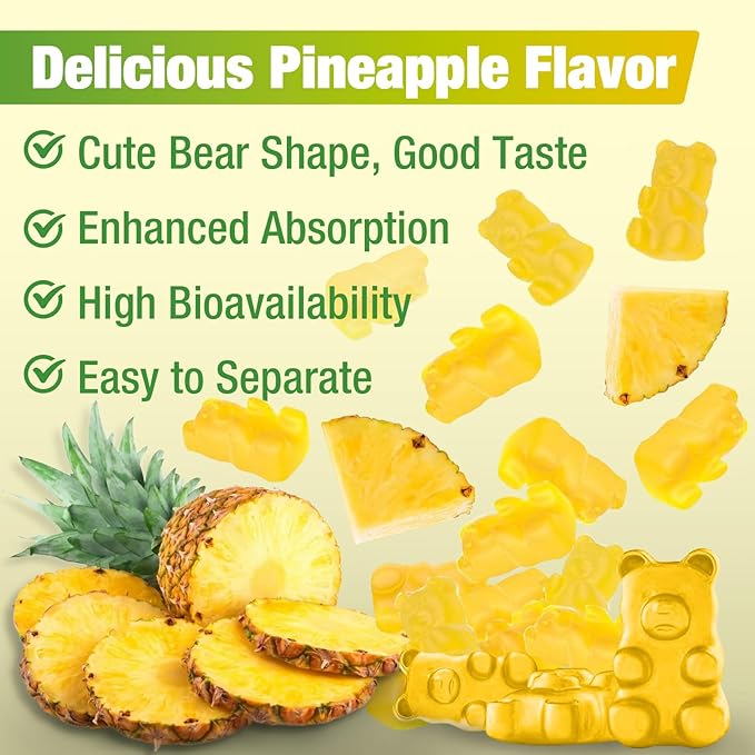 2 Pack Potassium Citrate Gummies 1500mg Potassium Supplement Gummies for Adults Women &amp Men Support Leg Cramps &amp Muscle Health Sugar-Free Pineapple Flavor 120 Count