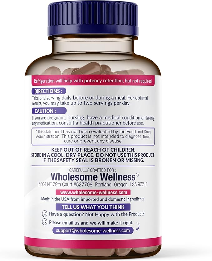 Wholesome Wellness Dr. Formulated Raw Probiotics for Women 100 Billion CFUs Capsules with Prebiotics Digestive Enzymes Approved for Adults Shelf Stable Supplement