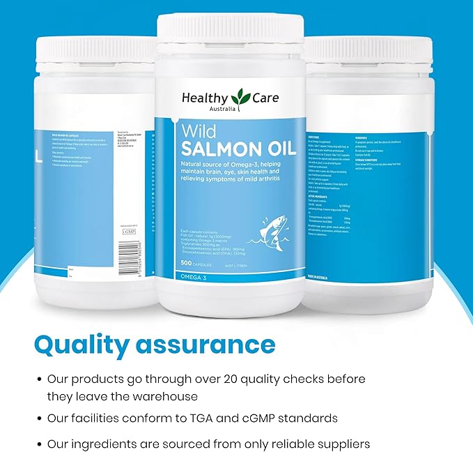 Healthy Care Wild Salmon Oil 1000mg 500 Capsules