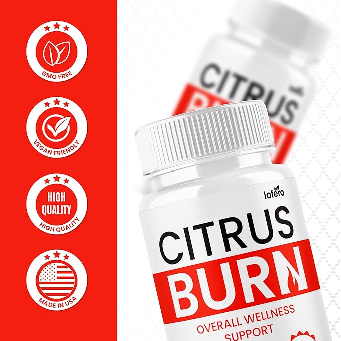 (3 Pack) Citrus Burn Capsules CitrusBurn Supplement Advanced Loss Support Formula Pills Premium All-Natural Daily Vitamin Maximum Energy Healthy Digestion Overall Health Wellness Reviews (180 ct)