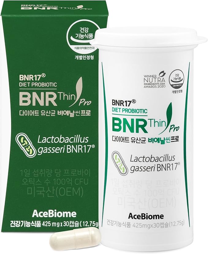 BNRThin Pro Lactobacillus Gasseri BNR17 10 Billion CFU Guaranteed Digestive Health 30Capsules x 3packs