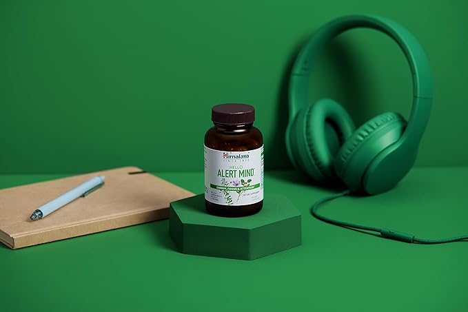 Himalaya Hello Alert Mind with L-Theanine Ashwagandha Bacopa Vitamin B6 &amp B12 for Energy Focus &amp Attention Vegan Gluten Free 60 Capsules