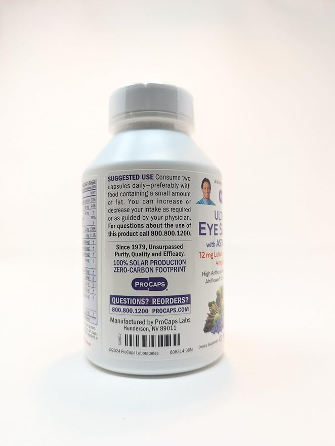 ANDREW LESSMAN Ultimate Eye Support with Astaxanthin 360 Softgels - 12mg Lutein 6mg Zeaxanthin 4mg Astaxanthin Bilberry. Key Nutrients to Support Eye Health Promote Healthy Vision. No Additives