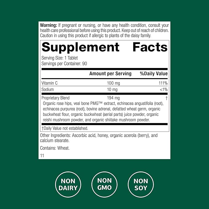 Standard Process C Synergy - Supplement to Support Connective Tissue Health - Whole Food-Based Supplement to Aid Immune Health - Connective Tissue Support with Vitamin C &amp Buckwheat Flour - 90 Tab