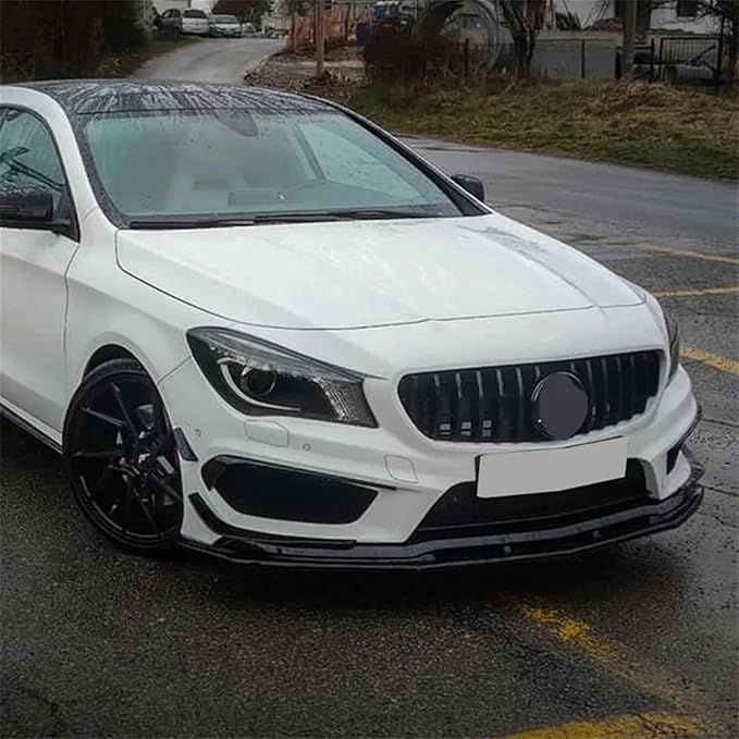 Car Front Bumper Lip Compatible for Mercedes Benz CLA Class C117 CLA200 260 CLA45 A-MG 2013-2015 C117 Spoiler Splitter Bumper Canard Protector