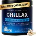 Life Happns Calm &amp Mood Support for Adults – Doctor-Formulated with Saffron Magnesium L-Theanine &amp Skullcap for Stress Relief &amp Emotional Balance | Non-Drowsy Natural Relaxation Suppleme