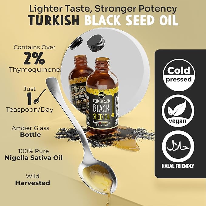 Maju Superfoods Black Seed Oil Liquid &amp Capsules Bundle