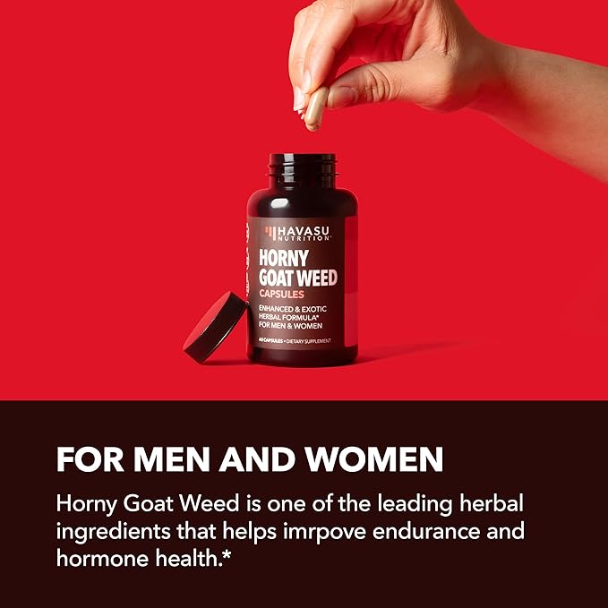 HAVASU NUTRITION Horny Goat Weed Capsules for Men &amp Women (30 Servings) &amp French Maritime Pine Bark Extract Capsules (30 Servings)