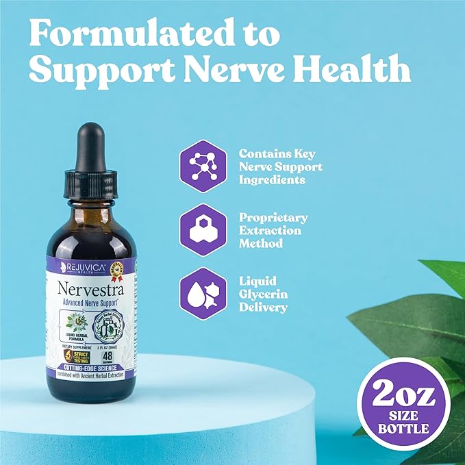 Nervestra - Nerve Health with Alpha Lipoic Acid to Bolster Nerve Health and Support Healthy Nerve Function - Alpha Lipoic Acid Vitamin B6 White Willow Bark Turmeric Passionflower &amp More!