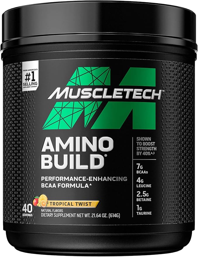 MuscleTech Creatine Monohydrate Powder Cell-Tech Creatine Powder | Post Workout Recovery Drink &amp BCAA Amino Acids + Electrolyte Powder Amino Build 7g of BCAAs + Electrolytes