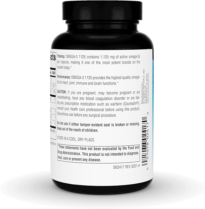 Source Naturals Arctic Pure Omega-3 Fish Oil Maximum Strength EPA/DHA for Heart Joint Brain and Immunity - 1125mg - 60 Softgels