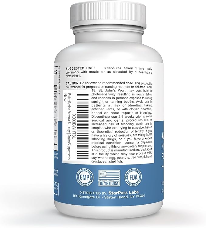 Complete Amino Formula Build Stronger Muscles and Increase Energy | Amino Supplements 90 Count