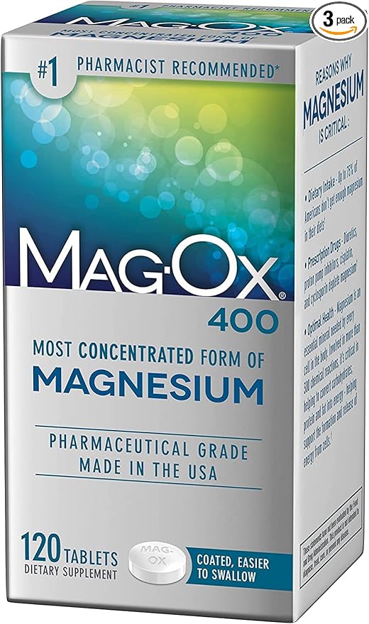 Mag-Ox 400 Tablets 120 tabs by Magox (Pack of 3)