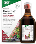 Floradix Floravital Liquid Iron &amp Vitamin Formula - Liquid Iron Supplement with C &amp B Vitamins &amp Herbs for Energy Support - Vegan Gluten-Free Yeast-Free &amp Non-GMO-16.9 Fl Oz