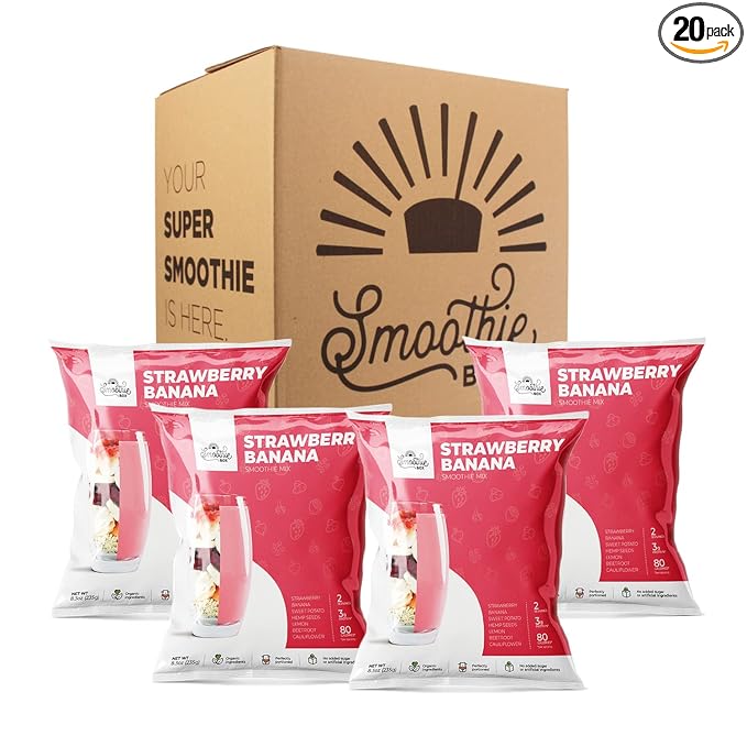 SmoothieBox - Blender Ready Frozen Smoothie Pouches (StrawberryBananna)