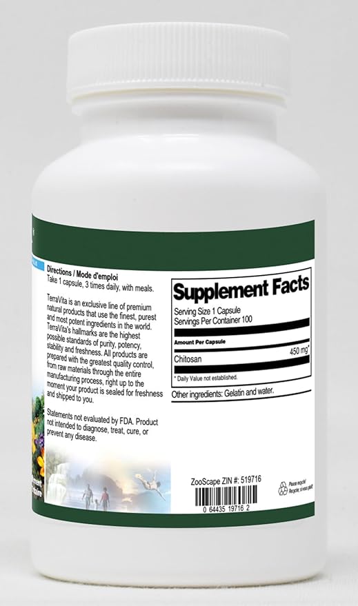Chitosan - 450 mg (100 Capsules ZIN: 519716)
