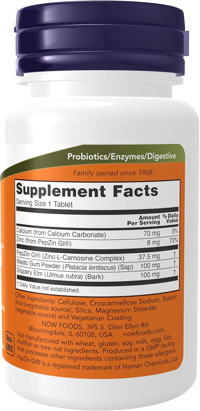 NOW Foods Supplements Ulcetrol™ Digestive Health* With PepZin GI® &amp Mastic Gum Supports Gastric Health* 60 Tablets