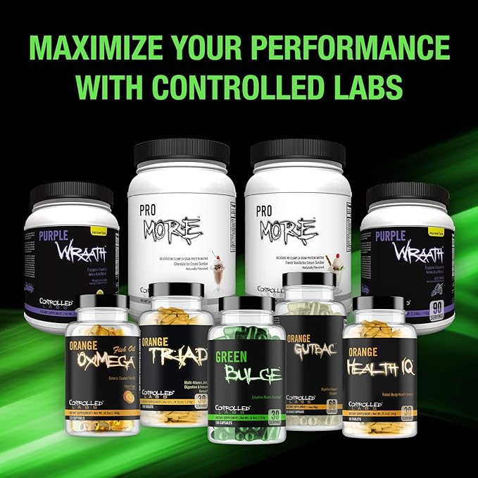 CONTROLLED LABS Green Bulge Supplement 30 Serv Advanced Creatine Matrix Volumizer Improve Strength Stamina Performance &amp Muscle Recovery Caffeine &amp Stimulant Free