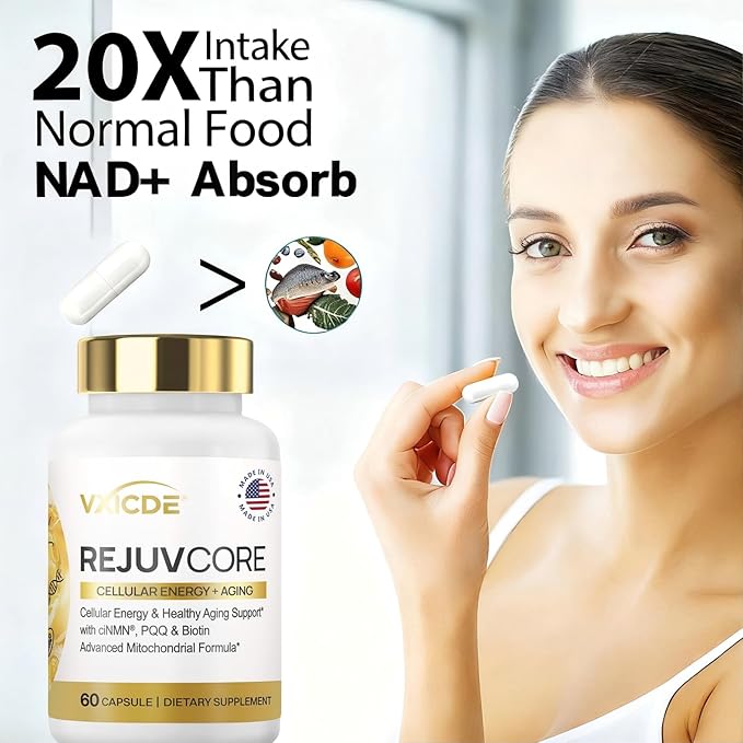 NAD NMN 250mg 60 Capsules - 30 Servings Gluten Free