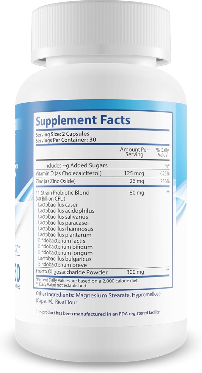 Skin Probiotic Blue Antioxidant Method For Skin And Gut - Our Best Anti Aging Skin Supplement - Anti Wrinkle Supplements For Women &amp Men - Prime Biome Probiotics Anti-Aging Reactivate Capsules