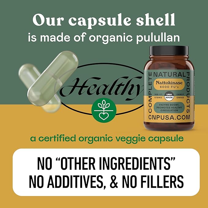 Complete Natural Products Nattokinase 100 Capsules &amp Turmeric 100 Capsules Bundle